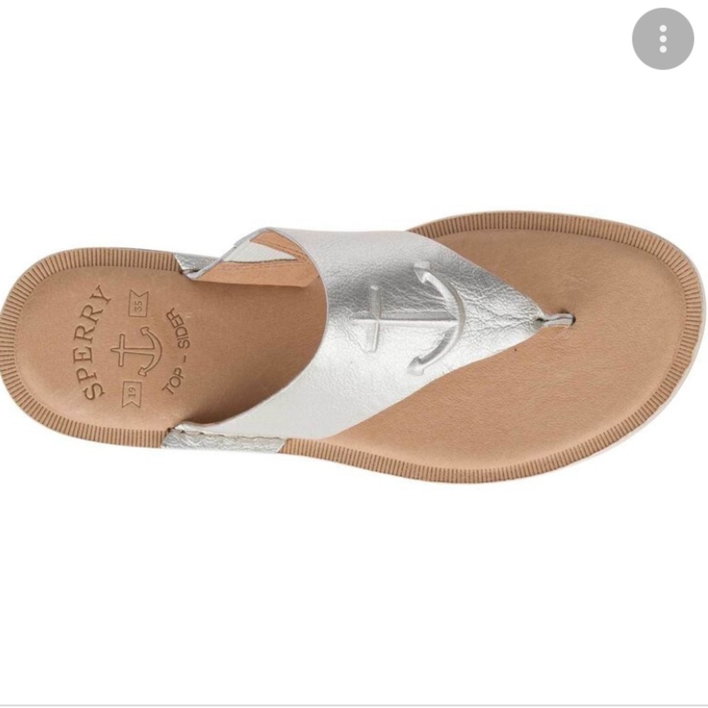 SPERRY Seaport Leather Sandal - Silver